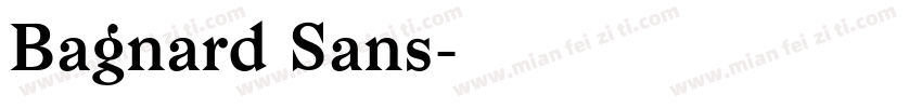 Bagnard Sans字体转换